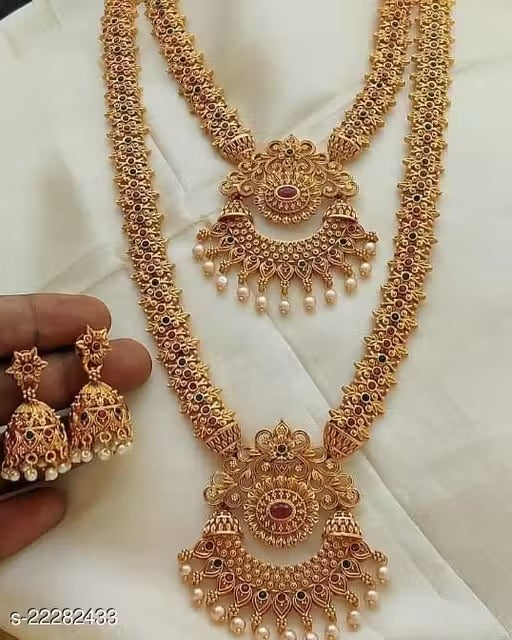Brass Gold-plated Gold Jewellery Set
