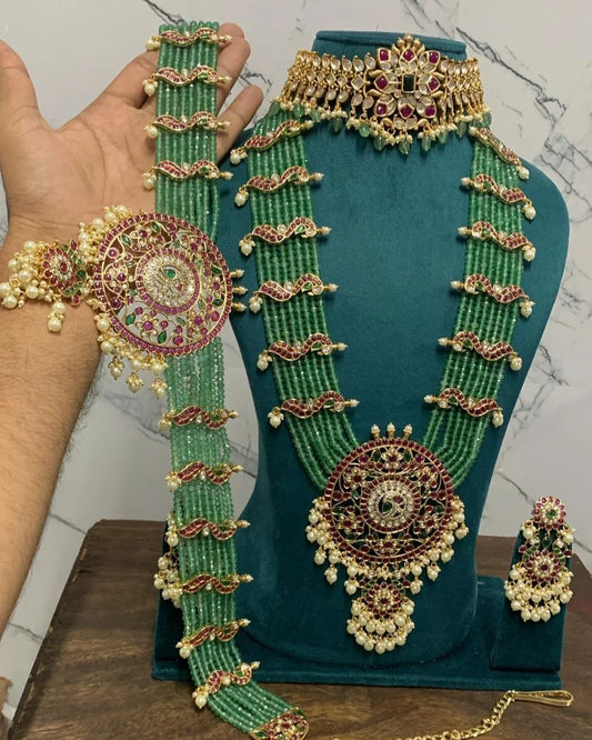 Beautiful Victoriaan Full Bridal Set With Kamarbandh